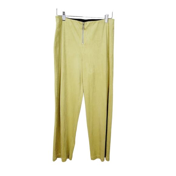 VINTAGE Equestrian Brand Chartreuse Microfiber Mod Zip Blazer Pant Suit - Small - Picture 10 of 14